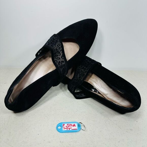 BEAUTIFEEL Black Suede Leather Heels Pumps US 9-9,5 EU 40 - Picture 1 of 8